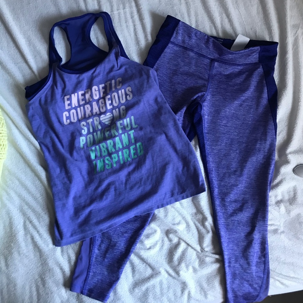 Old Navy Girls Workout leggings and tank size 10